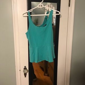 Teal Peplum Top